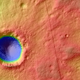 Image for article titled A Rainbow Crater on Mars